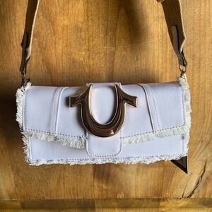 True Religion | White Crossbody Bag w/ Iconic Logo